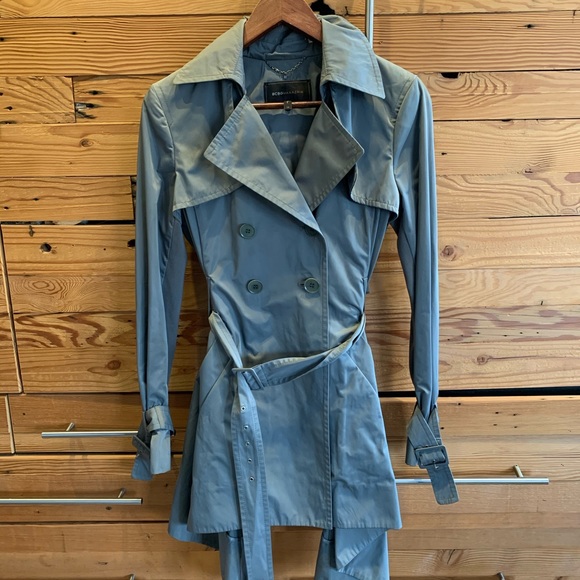 BCBGMaxAzira ruffled trench coat - Grey - Picture 9 of 9